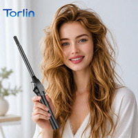 Torlin Electric Rizador de Pelo Eléctrico Giratorio 360° con Cable de Alimentación, Temporizador Inteligente, Pequeño, de 3/4 de Barril de Altura, Dispositivo Doméstico para Peinar y Ondular el Cabello