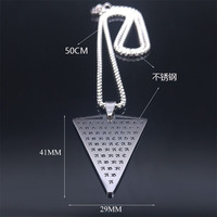 Acier inoxydable Talisman Abracadabra Divination Chaîne Collier Hommes Abraxas Pendentifs Colliers Bijoux Occultes collier(NL510)