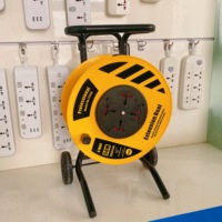 50M 2,5 MM Universal CCA Cable de extensión de carrete Industria Cable eléctrico Cable de extensión de rueda Rollo de extensión de alimentación con ruedas