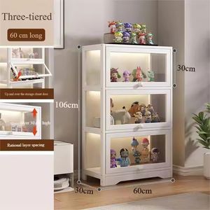 ארון תצוגה מעץ מלא בסגנון מודרני של דו, ארון תצוגה תכליתי עבור סלון וחדר שינה - Product Image 2