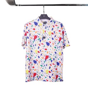 เสื้อกอล์ฟผู้ชายคุณภาพสูง พิมพ์ลายด้วยความร้อน ผ้าถักพรีเมียม เป็นมิตรกับสิ่งแวดล้อม แห้งเร็ว ระบายอากาศดี แขนสั้น คอปก - Product Image 5