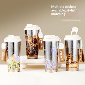 Tasse à café/eau isotherme en titane pur pour filles - Cadeau d'anniversaire portable, isolation thermique de 6 à 12 heures - Product Image 4