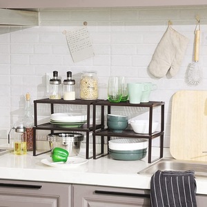 K&amp;B <strong>Shelf</strong> <strong>Insert</strong> in Kitchen Cupboard Expandable Stackable Organizer in Cabinet Counter - Product Image 6