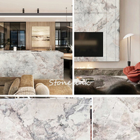 Marbre Blanc Poli Breccia Lunare – Grande Dalle Moderne en Marbre Blanc Poli pour Villa et Appartement