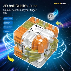 Explosions 3D Rotating Ball's Cube 3x3x3 Mini Changeable Track Maze Beads Puzzle Plastic ABS Cojump Children's Thinking Toys - Product Image 5
