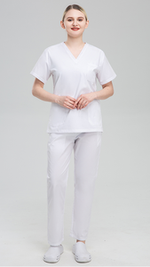 La migliore vendita di Logo personalizzato medico ospedaliero medico cura Scrub salone di bellezza parrucchiere donna Scrub chirurgico set uniformi - Product Image 6