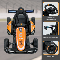 Fournisseur d'usine 24V 14AH Voiture électrique pour enfants personnalisée en plastique, type kart à drift, avec lumière LED dynamique