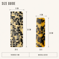 Peigne à cheveux en acétate de cellulose à dents larges effet écaille de tortue pour femme, 4 mm, vente en gros Bemay
