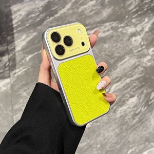 Capa Protetora Antichoque e Anti-Impressão Digital de Couro Sintético Cor Pura com Proteção de Lente para iPhone 17 16 15 14 13 Pro Max - Cobertura Total - Product Image 2