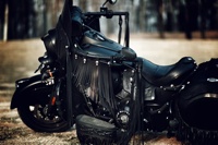 Kit de carénage en cuir noir fait main avec franges pour moto, ensemble pare-brise et sacoches personnalisés pour motos Indian Harley Cruiser