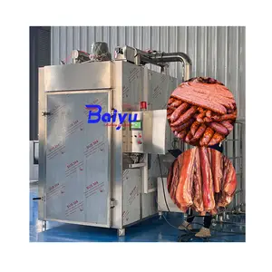 Baiyu New Industrial Meat Smoking Equipment High Quality Sausage Smoker Oven House for Efficient Fish Meat Smoking Processes