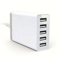 Chargeur de téléphone portable 2023, technologie intelligente, chargeur mural USB 5 ports pour PhoneX/8/7/6s/Plus et plus encore