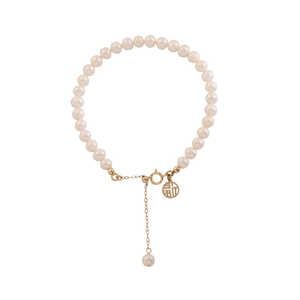 Brazalete de Perlas de Agua Dulce para Mujer WENCHI, 400g, Regalo Natural, Elegante Pulsera de Perlas - Product Image 2