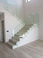 Système de balustrade en verre pour balcon et escalier en aluminium PRIMA, directement de l'usine, avec poteaux ou verre, pour projets résidentiels