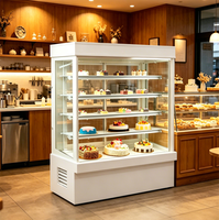 Vitrine Réfrigérée Commerciale pour Pâtisseries, 5 Niveaux, Porte Coulissante, Sur Pied, Refroidissement par Air