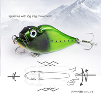 Leurre de pêche Swimbait Stickbait coulant 122 mm 73 g ABS pour la pêche au morue, au bar et à la truite - Utilisation en lac et en rivière, leurre VIB