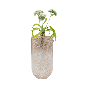 Vaso in Vetro Moderno a Righe con Dettagli Colorati per Soggiorno, Vaso Decorativo per Fiori - Product Image 2