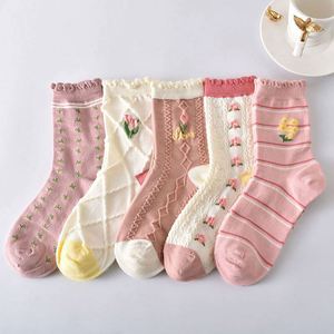 Autumn Winter Sweet Women Mid Tube <b>Socks</b> Cute Preppy Cotton <b>Socks</b> for Women Winter - Product Image 3