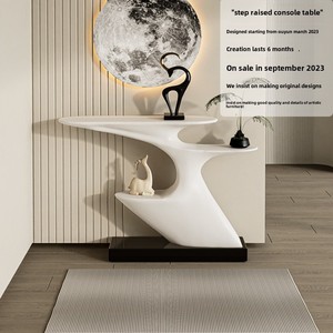 Luz de mesa de consola de gama alta minimalista moderna Gabinete de entrada de lujo Característica de paso Pantalla simple Muebles para el hogar - Product Image 2