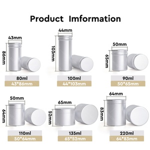 Lata de Aluminio Metálica de 100ml 300ml con Tapa de Rosca para Medicamentos, Líquidos, Cápsulas y Pastillas - Product Image 2