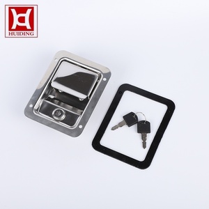 Flush Mount Paddle Handle Lock with Deadbolt Spring Latch Weatherproof Toolbox Door Lock for RV Trailer Enclosure - Product Image 2