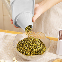 Recipiente para Almacenamiento de Granos, Taza Medidora, Organizador de Alimentos, Recipiente Hermético para Productos Secos, Contenedor para Arroz, Organizador de Cocina, Libre de BPA, PP, 3-6L