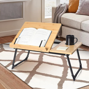 Portable lecture dans le <span class=keywords><strong>lit</strong></span> manuel réglable porte-<span class=keywords><strong>livre</strong></span> plateau bambou <span class=keywords><strong>support</strong></span> d'ordinateur portable avec page trombones - Product Image 2