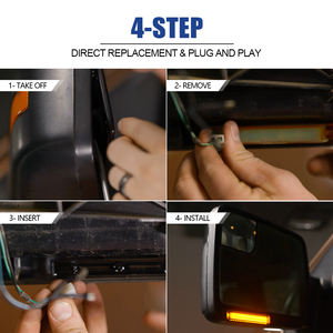 Venta al por mayor: 2 luces LED secuenciales ámbar para intermitentes de espejo, compatibles con Ford F-150 Raptor, Expedition y <span class=keywords><strong>Lincoln</strong></span> <span class=keywords><strong>Mark</strong></span> <span class=keywords><strong>LT</strong></span> - Product Image 5