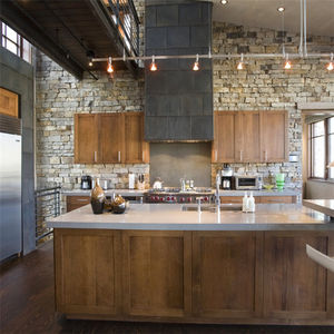 العتيقة خشب الساج مطبخ مجلس الوزراء خزانة مطبخ خشبية - Product Image 3