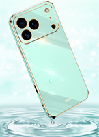 Nouvelle coque de luxe pour iPhone 18 Pro, 17 Air / 18 Pro Max / 17 Pro / 17, accessoires de téléphone portable en TPU plaqué or électrolytique