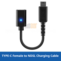 Adaptateur de chargeur USB-C vers DS Lite Tideseer Ndsl Series 10cm |   Noir |   Compatible avec les câbles USB-C vers C et USB-A vers C