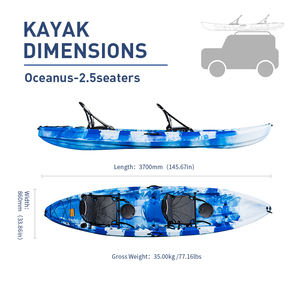 KUER Fabricants de gros LLDPE Oceanus II <span class=keywords><strong>Kayak</strong></span> assis sur le dessus en plastique pour 2 personnes pour la pêche - Product Image 6