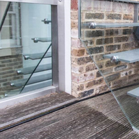 Escalier en colimaçon modulaire Prima Safety en aluminium, flottant, préfabriqué, de luxe, à double éclairage, avec poutre de support, pour intérieur