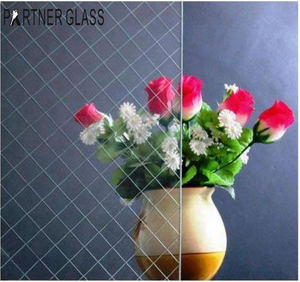 Verre partenaire prix d'usine 5mm 6mm 8mm clair Bronze gris Nashiji verre à mailles câblées motif décoratif verre câblé prix - Product Image 6