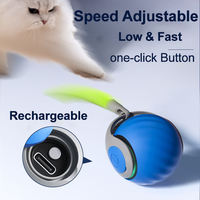 Nouvelle vente flash 360 °   Jouet de balle intelligent interactif pour chien automatique Jouet interactif pour chat Balle roulante avec chargeur USB