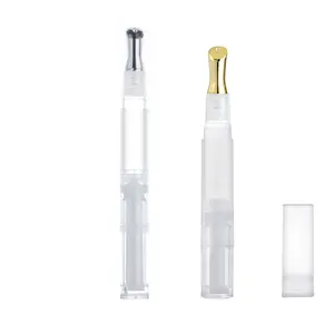 Kunststoff Minil-2 ml 5 ml luftloses Rohr für Augencreme leere stiftförmige galvanisierte gold-silberne Rolle für Kosmetik-Lotion-Serumflaschen