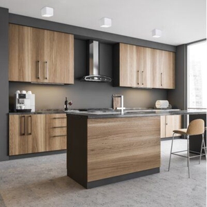 Conjunto de armario de cocina moderno hecho en China, cocina con Isla, muebles de armario de cocina de madera maciza personalizados - Product Image 2