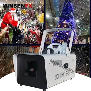 מכונת שלג 1500 וואט עם שלט רחוק אלחוטי ושליטה קווית עבור מסיבות צילום ילדים הבמה חתונה חג המולד