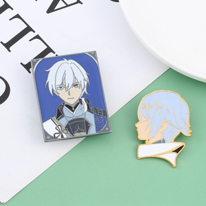 Genshin-broche de Metal de 2 estilos, personaje de dibujos animados, <span class=keywords><strong>Kamisato</strong></span> <span class=keywords><strong>Ayato</strong></span>, accesorio de ropa de Cosplay para regalos - Product Image 6