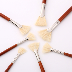 Miglior qualità 7 pezzi professionale Set pittura ventola setola pennello artista <span class=keywords><strong>per</strong></span> <span class=keywords><strong>acquerello</strong></span> e pittura a olio - Product Image 6