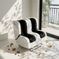Masseur de jambes portable à compression d'air, infrarouge, vibrant, chauffant, pour le soin des pieds et des mollets, avec fonction de pétrissage profond