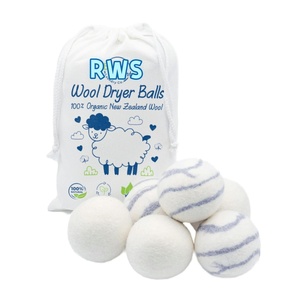 Boules de séchage artisanales 100% laine de Nouvelle-Zélande, adoucissant naturel pour tissus, boules et disques de lavage réutilisables - Product Image 1