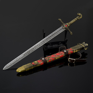 Épée <span class=keywords><strong>Game</strong></span> <span class=keywords><strong>of</strong></span> <span class=keywords><strong>Thrones</strong></span> Oathkeeper de 30cm réplique en alliage de zinc métallique (version haut de gamme) décoration de bureau à collectionner accessoire de cosplay - Product Image 5