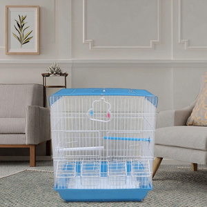 Grande cage à oiseaux en acacia D406 cage pour animaux de compagnie en fer avec plateau en plastique palette et fermeture à bouton pour perroquet <span class=keywords><strong>étourneau</strong></span> muguet oiseaux - Product Image 2