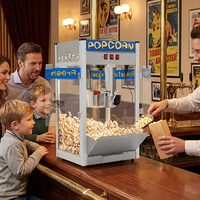 Machine à Popcorn Commerciale 1440W, Cuve de 12oz, Capacité de 5 Gallons (80 Tasses), Idéale pour les Fêtes