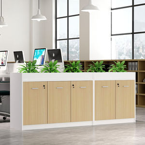 Estación DE TRABAJO Modular de almacenamiento de archivos de madera Officeworks Archivador con jardinera y 6 puertas bloqueables - Product Image 5