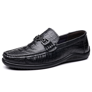 Mocassins pour hommes printemps, chaussures décontractées d'affaires, mocassins en cuir à bout bas, mocassins en cuir pleine fleur, tendance et polyvalents - Product Image 1
