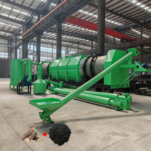 Four de carbonisation industrielle continu pour la production de charbon de bois à partir de sciure de bois, ligne de production de biochar durable - Product Image 1