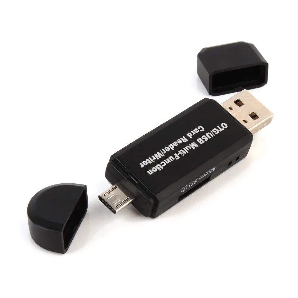 الكل في 1 مايكرو USB OTG إلى USB محول SD TF لأجهزة الكمبيوتر المحمول التي تعمل بنظام Android