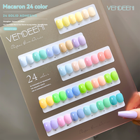 Vendeeni ensemble de vernis à ongles gel de haute qualité 24 macarons de couleurs unies vernis à ongles uv marque privée 15ml fournitures de nail art uv gel
